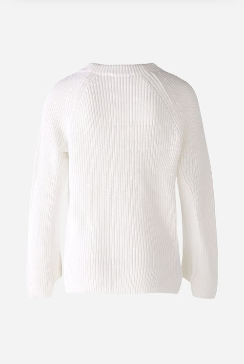 Oui Optic White Jumper with Zip