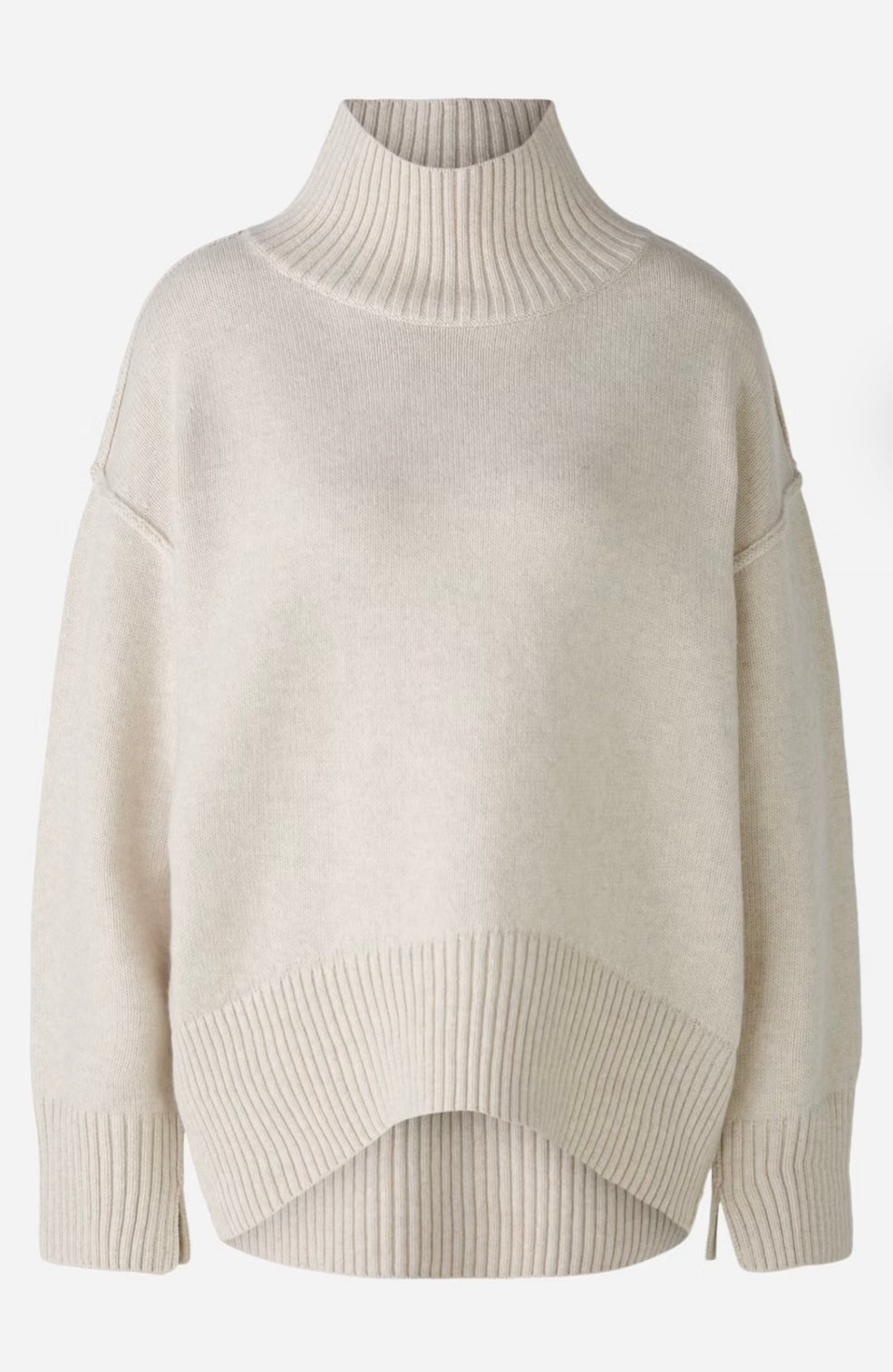 Oui Light Beige Wool Pullover
