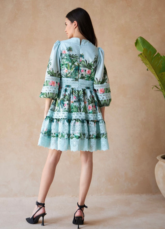 Inoa Bavarian Palm Green Dress