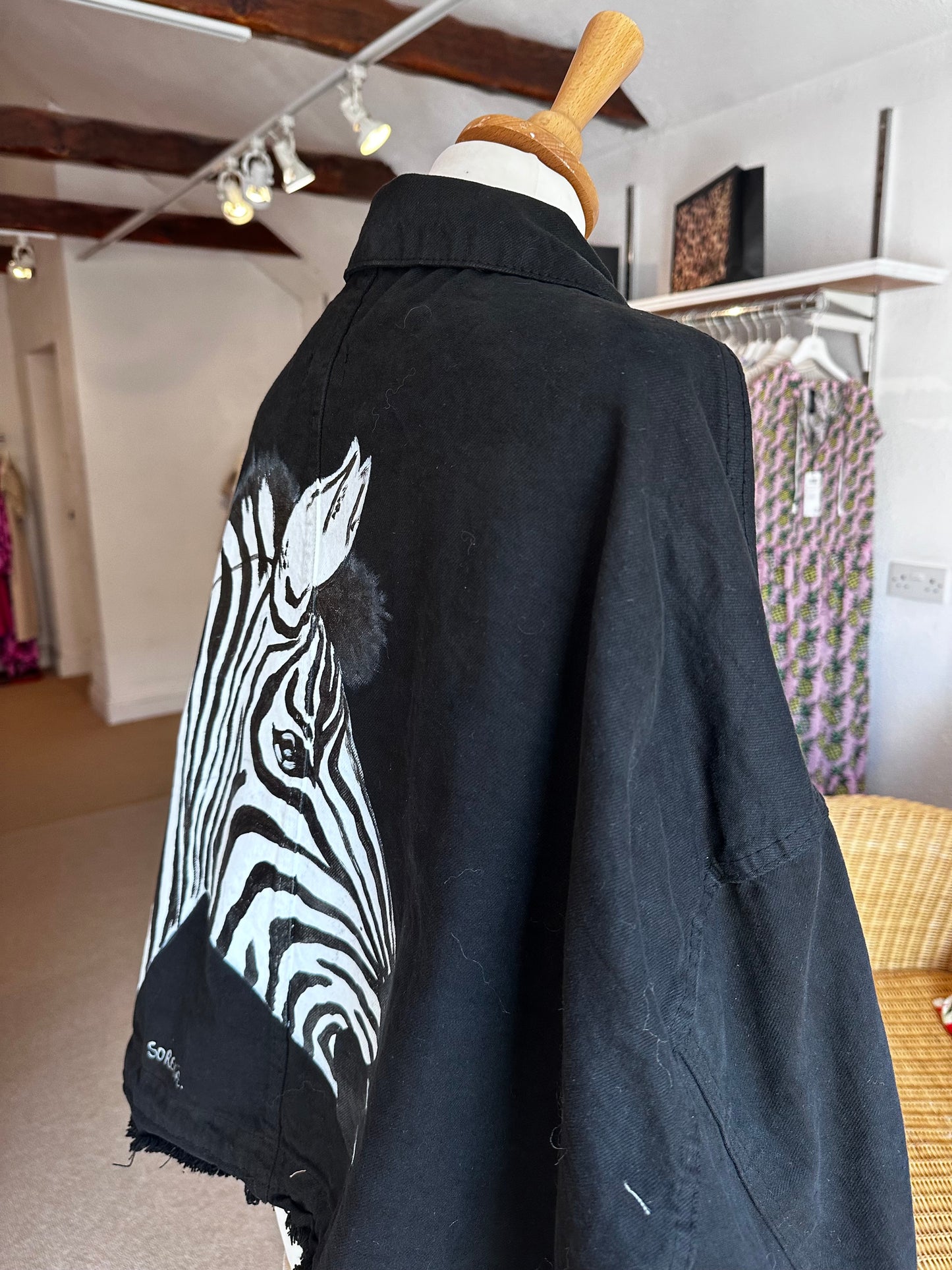 Sorena Hand-Painted Denim Jacket