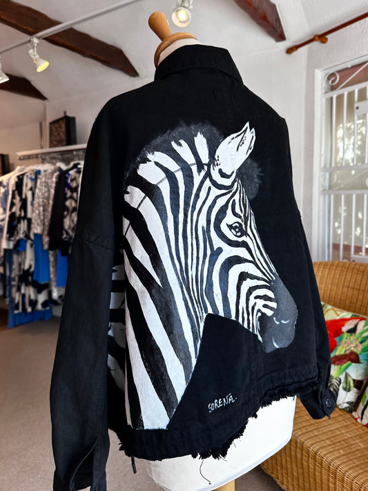 Sorena Hand-Painted Denim Jacket