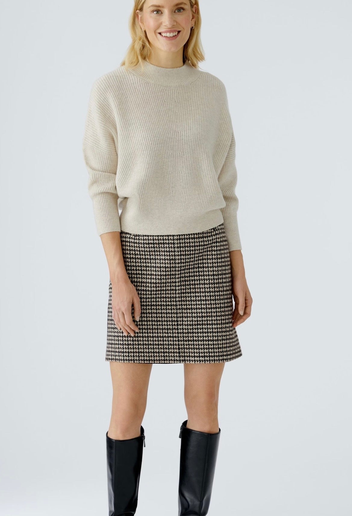 Oui Pullover in Light Beige