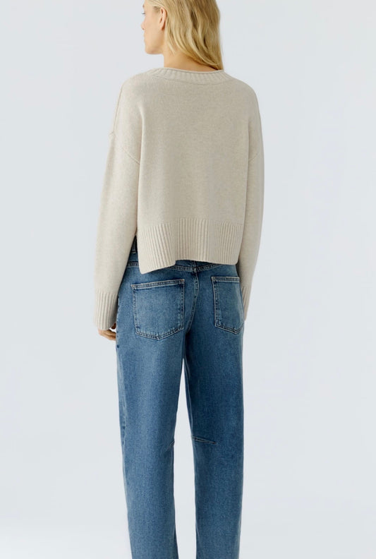 Oui Light Beige Pullover