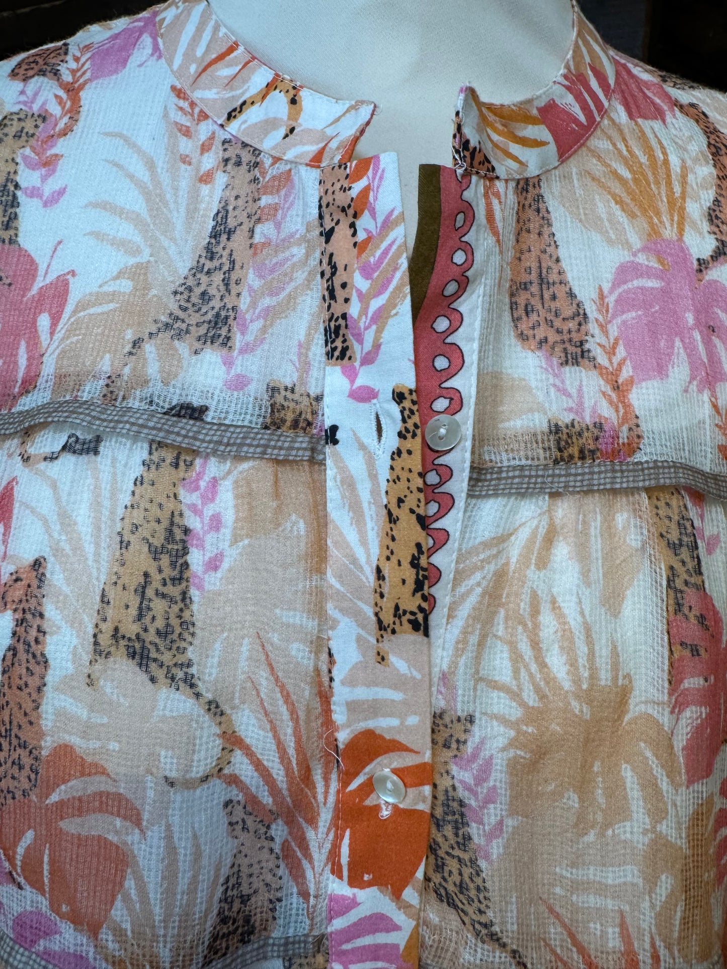 Fuego Chiffon Tiered Cheetah Print Dress
