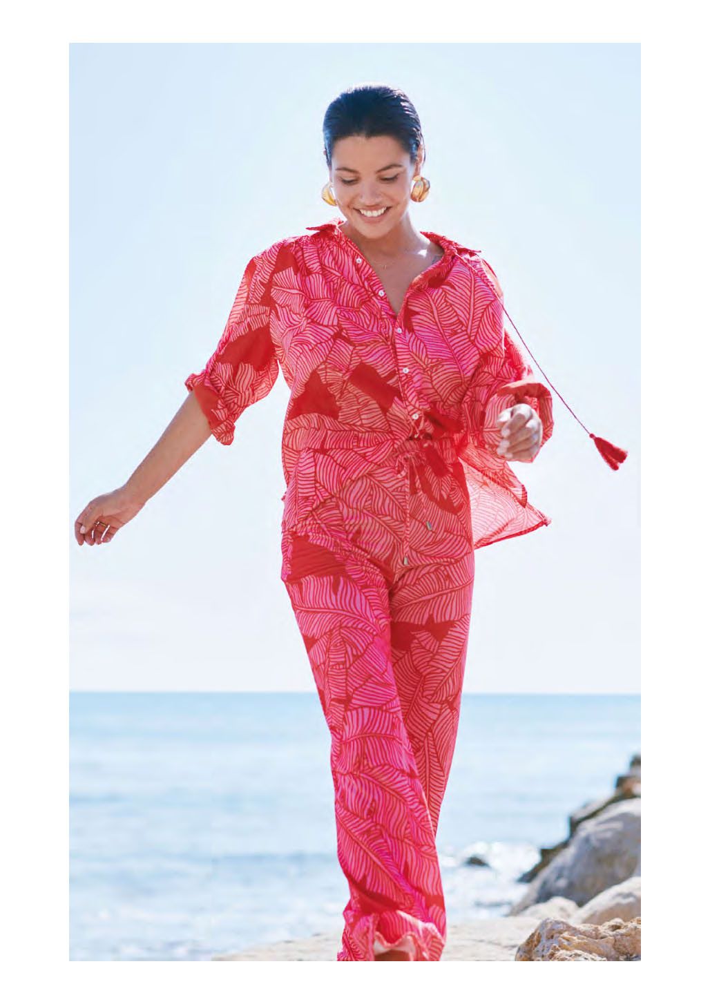Fuego Patterned Embroidery Blouse