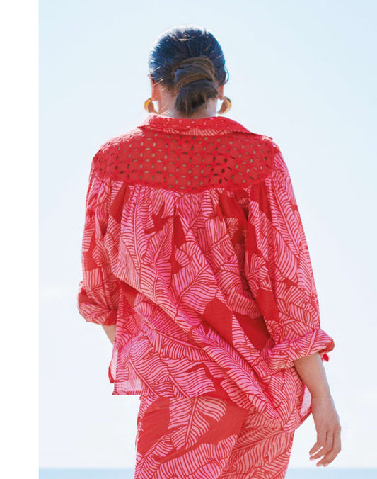 Fuego Patterned Embroidery Blouse