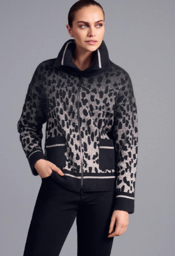 Faber Leopard Knitted Cardigan