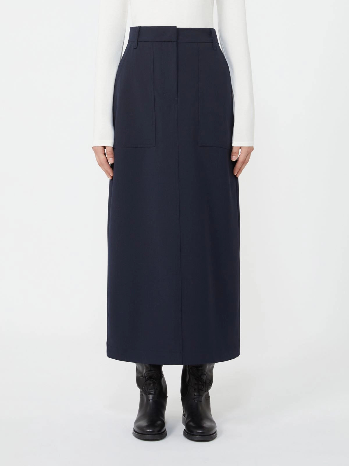 Weekend Maxmara Aller Navy Skirt
