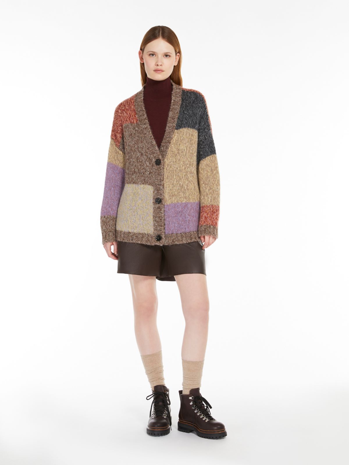 Weekend MaxMara Oversized Mohair Chiné Cardigan