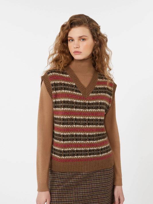Weekend MaxMara Wool and Alpaca Jacquard Gilet