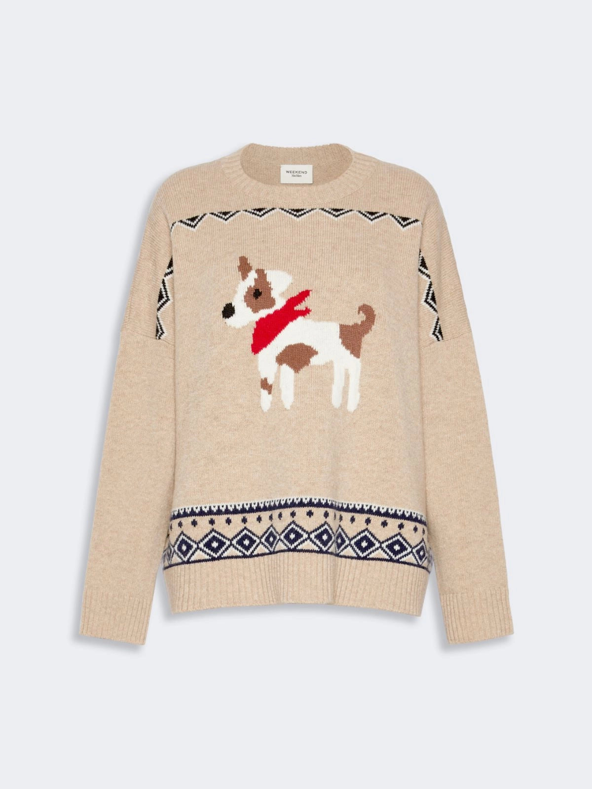 Weekend MaxMara Loose Dog Print Jumper WKDPAVIDI