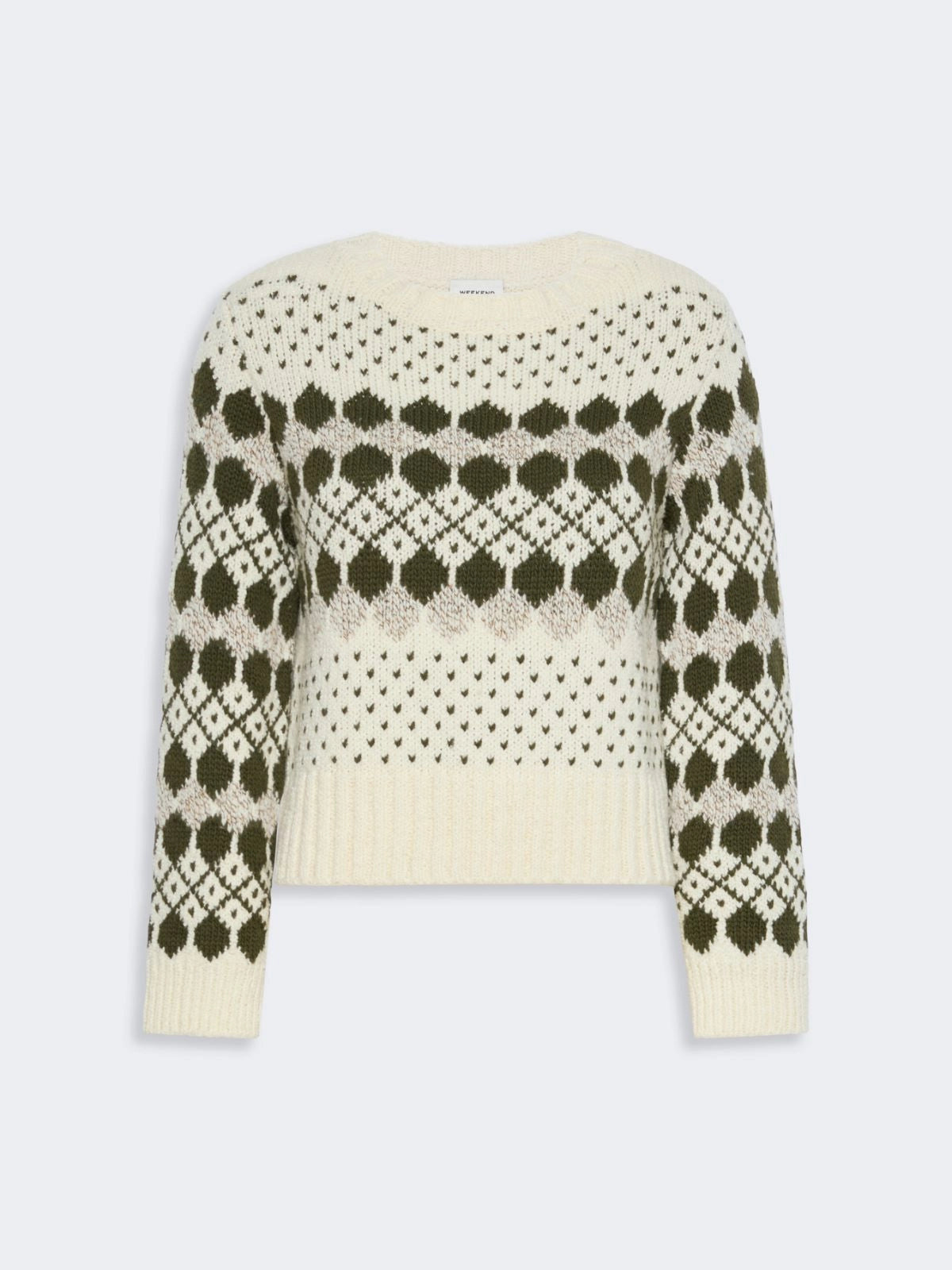 Weekend MaxMara Jacquard Khaki Jumper WKDRANCH
