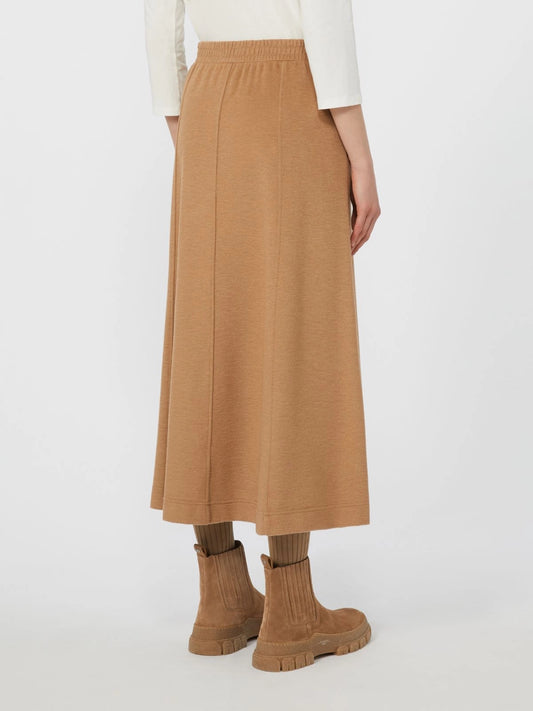 Weekend MaxMara Drap-Effect Camel Skirt