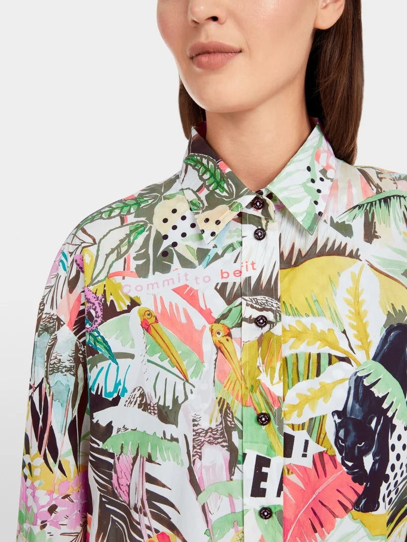 MarcCain Long Jungle print Shirt/dress   YS 21.17 W22