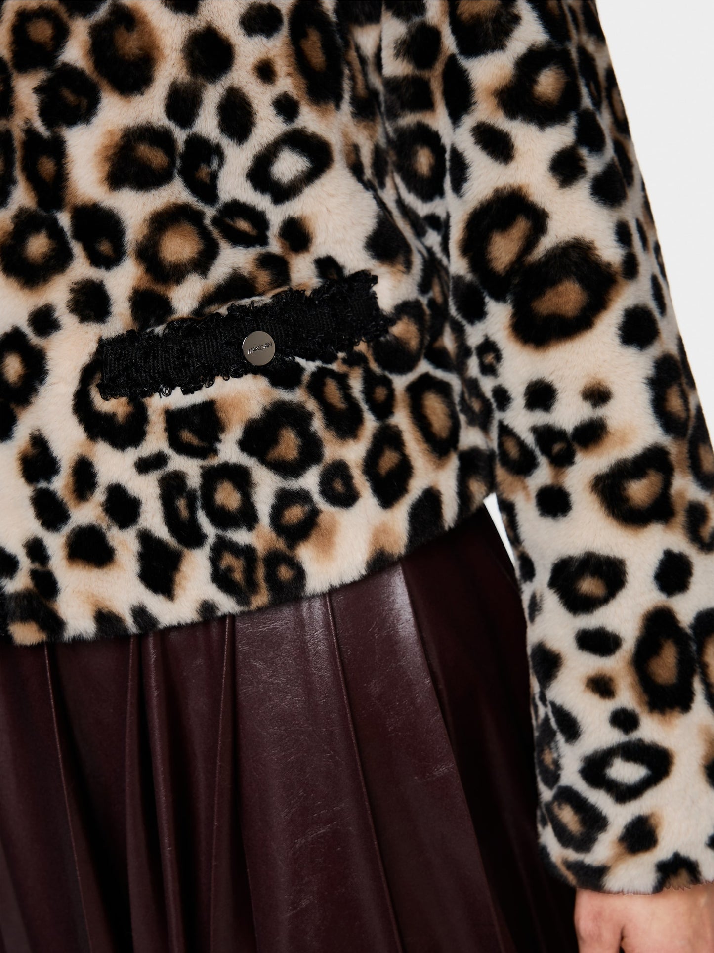 Marc Cain Short Leopard Print Jacket ZC 12.04 W41