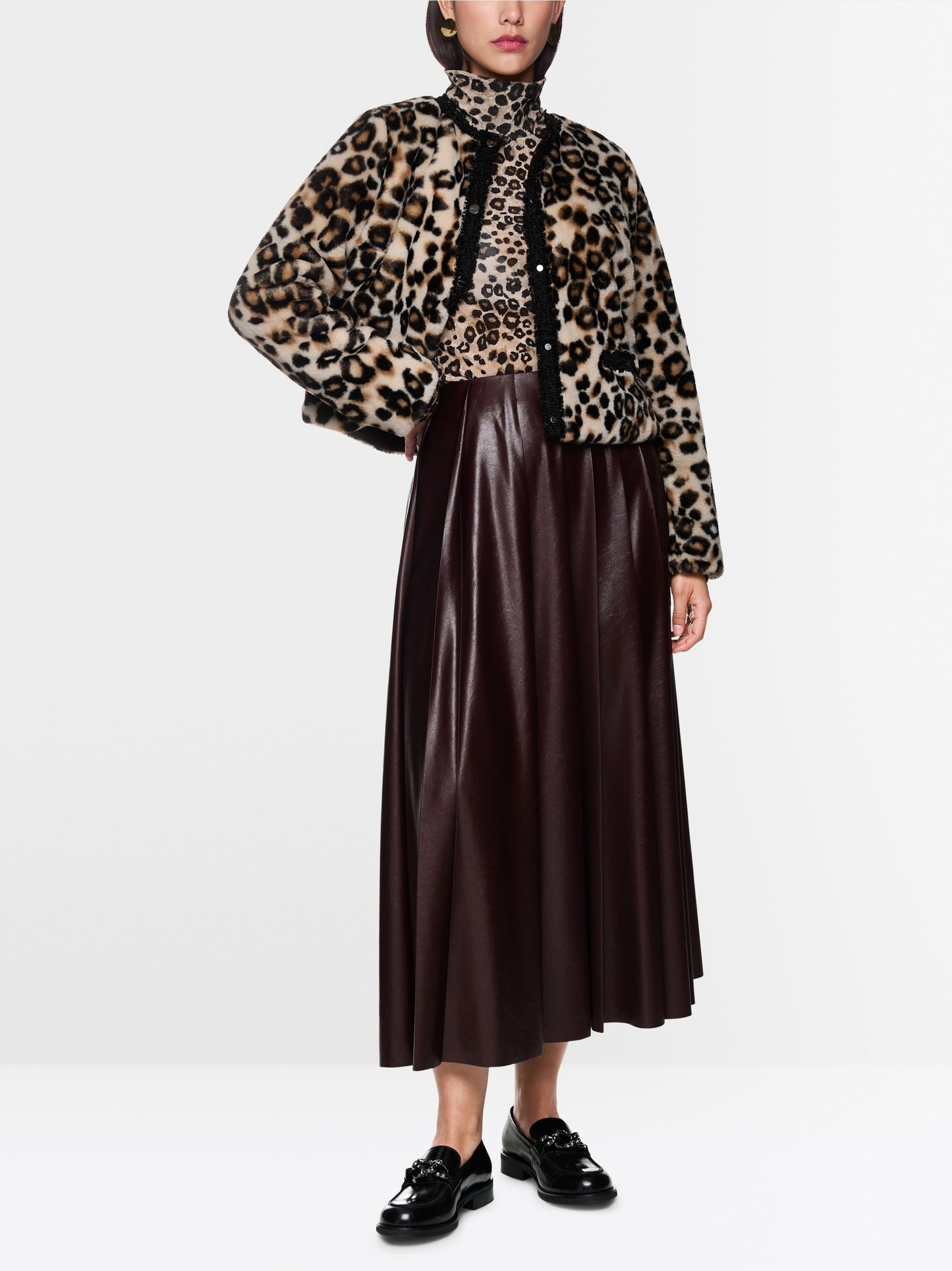 Marc Cain Short Leopard Print Jacket ZC 12.04 W41