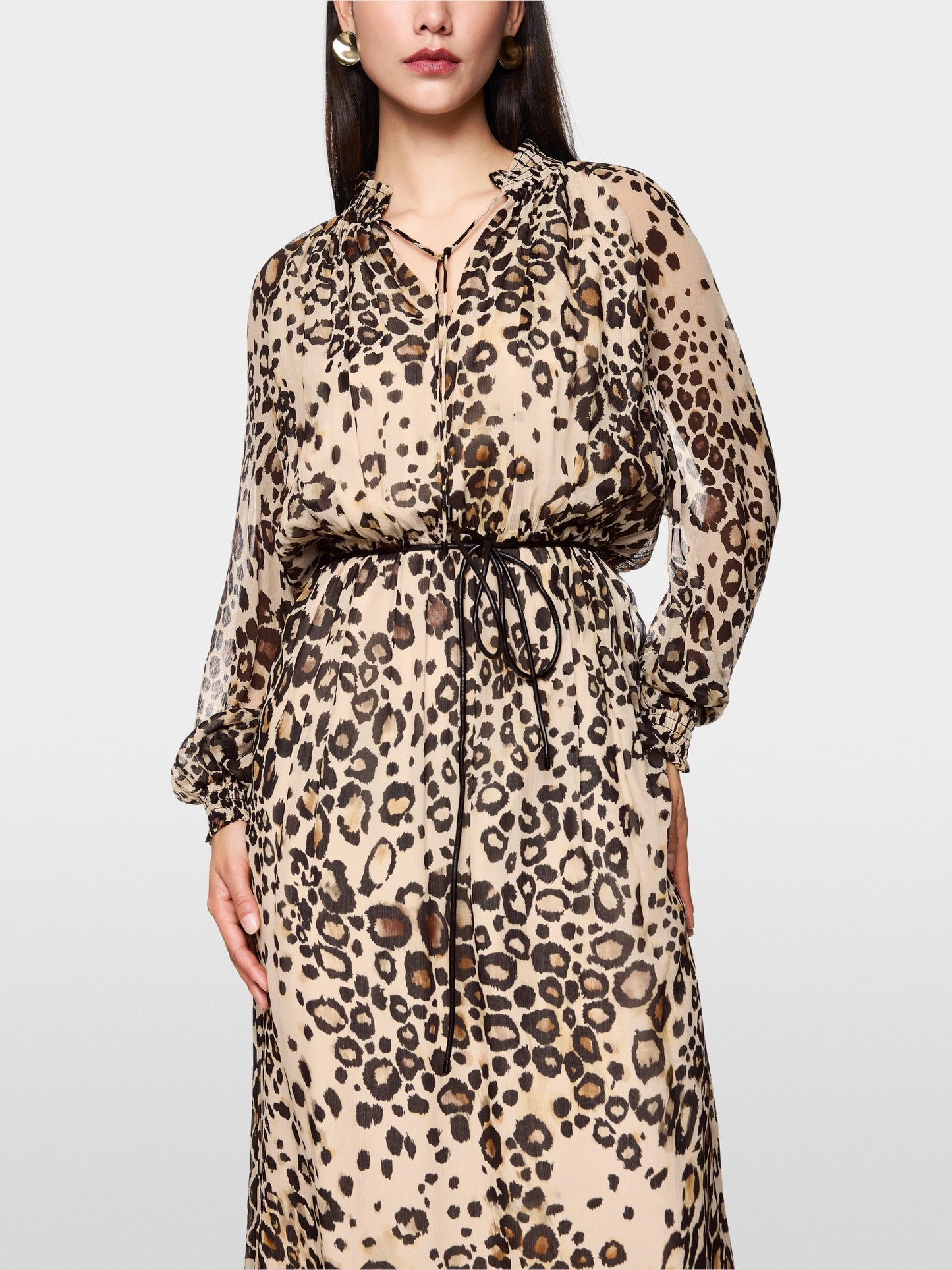 Marc Cain Maxi Leopard Print Dress ZC 21.08 W27