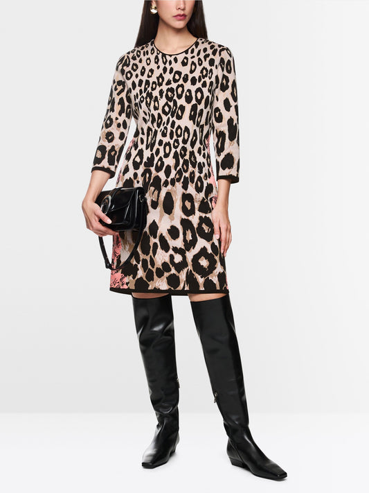 MarcCain Knitted Animal print Dress ZC 21.17 M21