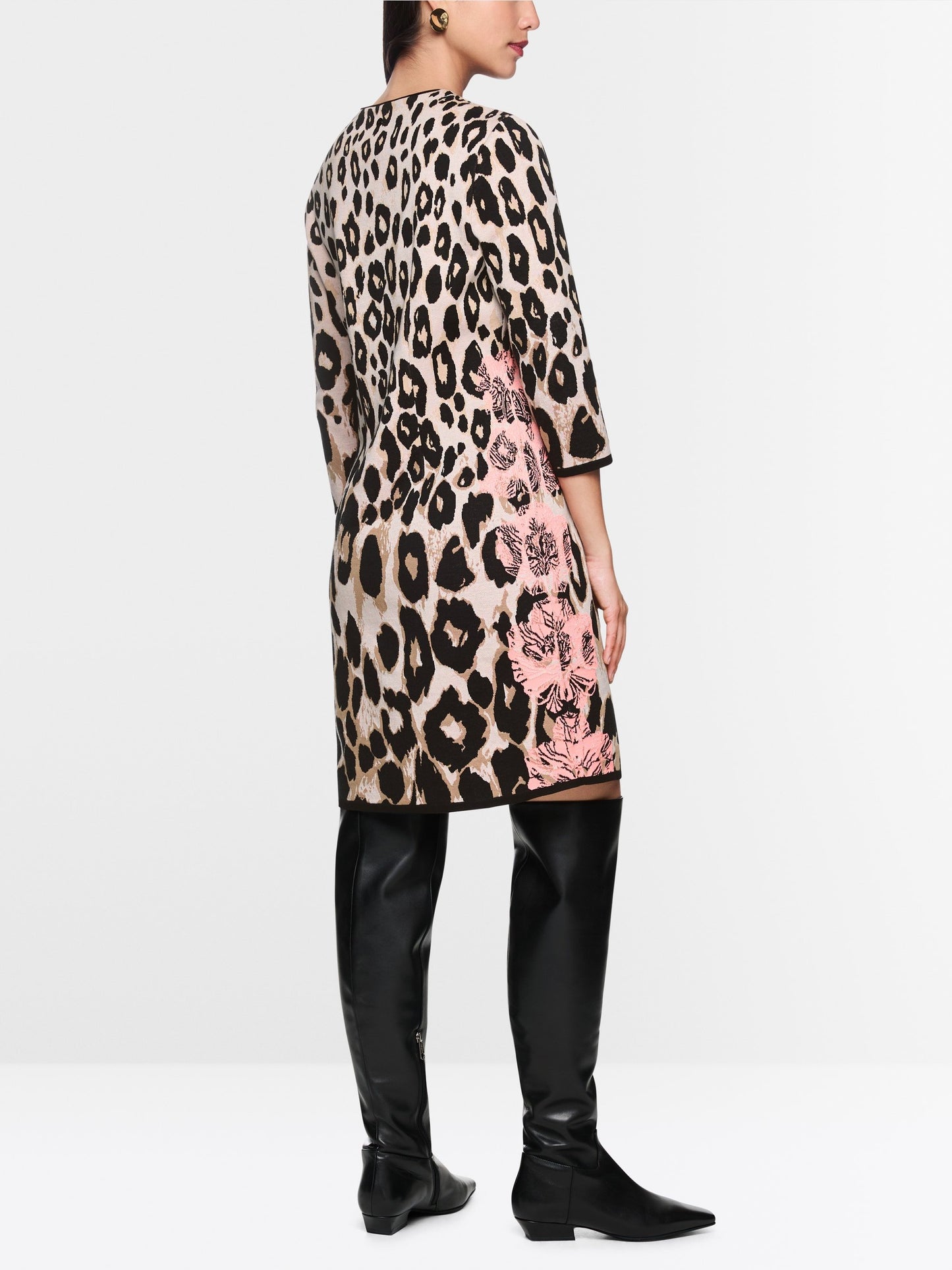MarcCain Knitted Animal print Dress ZC 21.17 M21