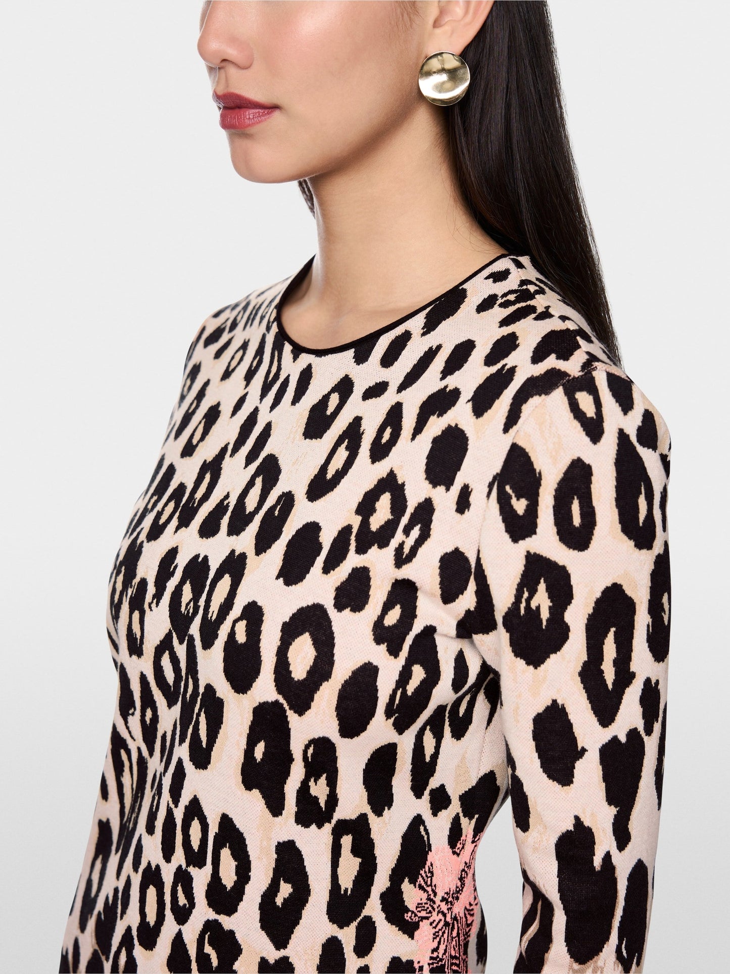 MarcCain Knitted Animal print Dress ZC 21.17 M21