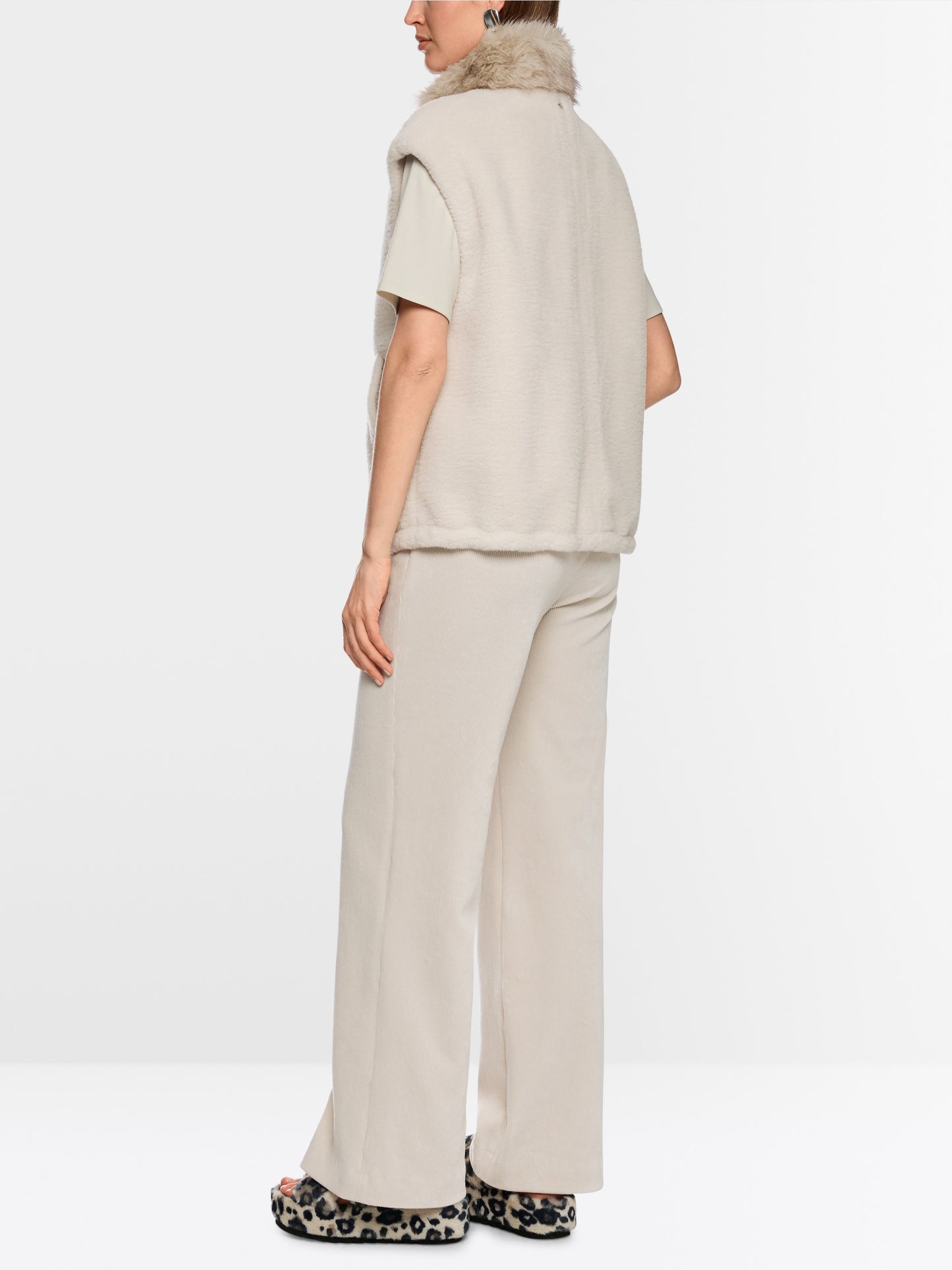 Marc Cain Waistcoat with Faux Fur