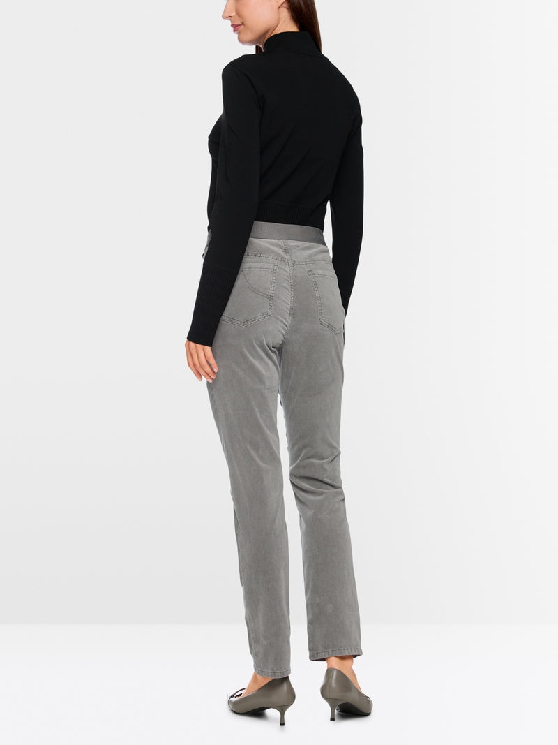 Marc Cain Siena Grey Velvet Trousers ZP 81.31 W70