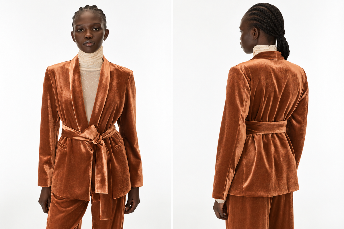iBlues BELTED BLAZER Copper