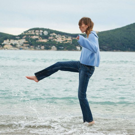 MPC Blue Quarter Zip Jumper