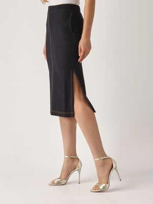 MM by MaxMara Otto Skirt   Dark Denim