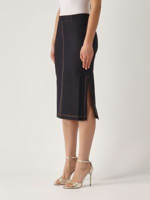 MM by MaxMara Otto Skirt   Dark Denim