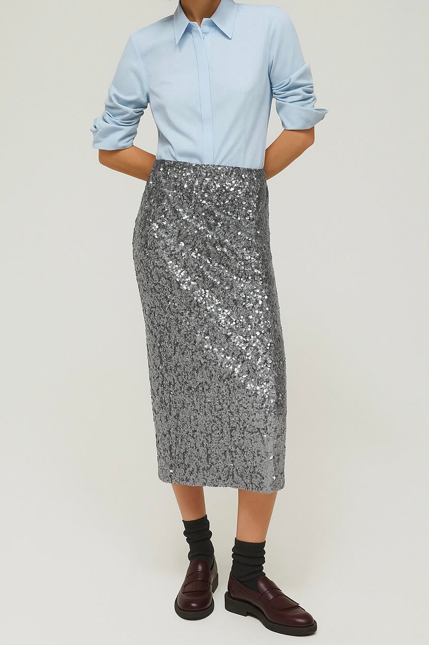 Penny Black Sequin Vest Top    Grey