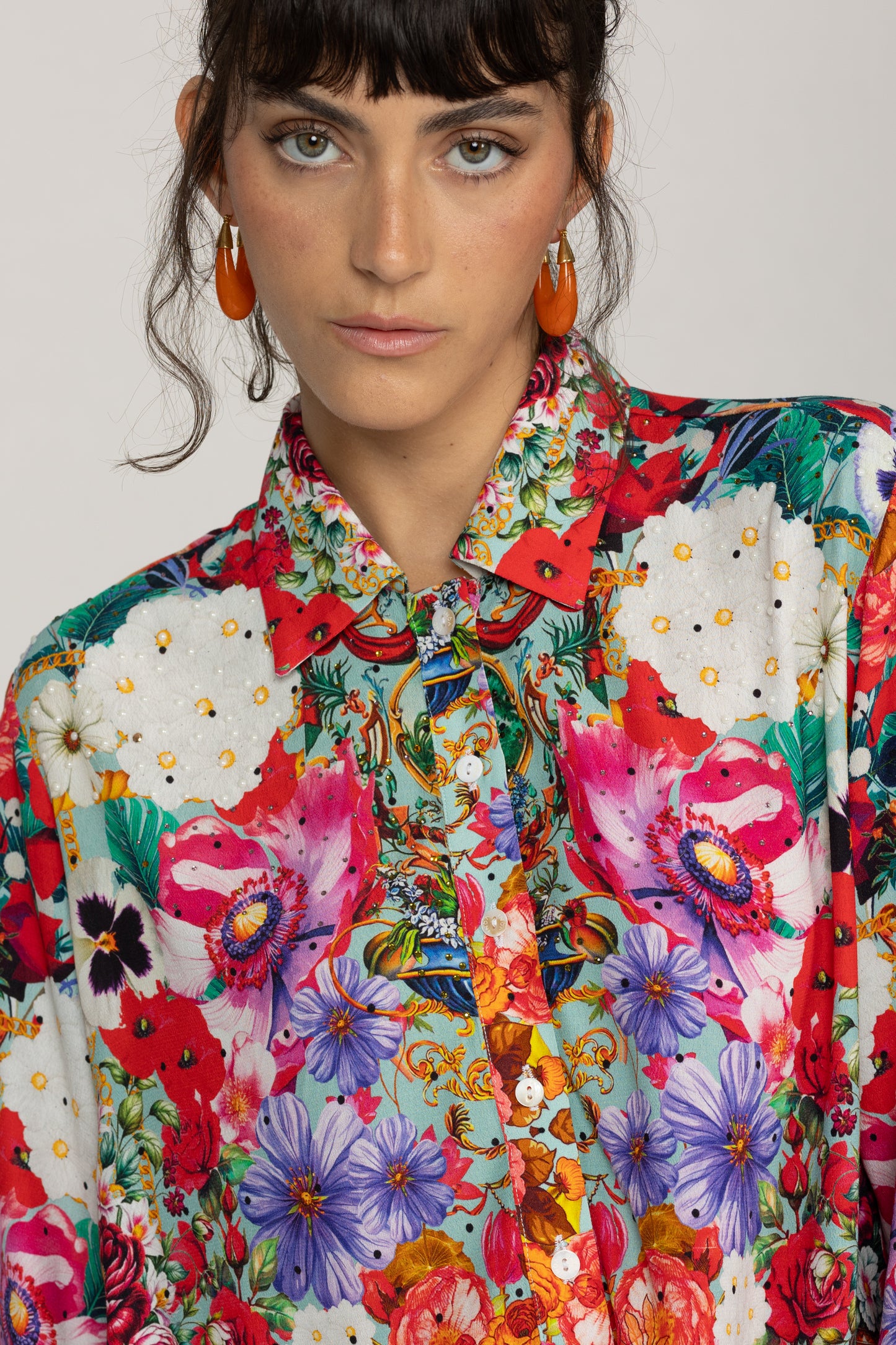 Inoa   Silk Anaya Shirt    Tussie Mussie