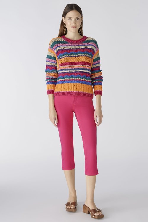 Oui Pink Capri Trousers