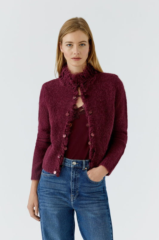 Oui Cardigan in Bramble Berry  99761