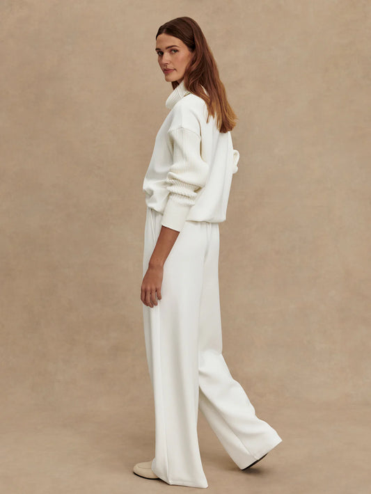 Varley The Extra Wide Leg Pant 29.5" in Egret
