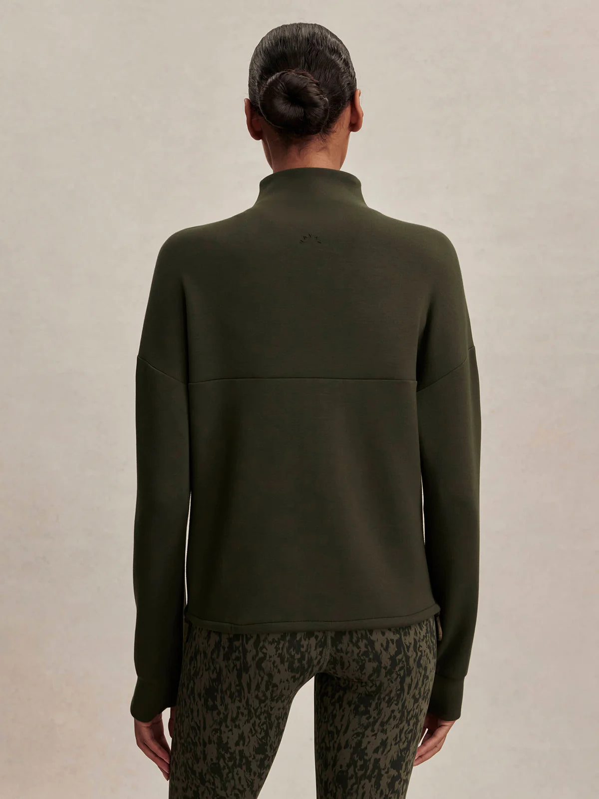 Varley Tayah Zip-Through Sweat in Dark Resin