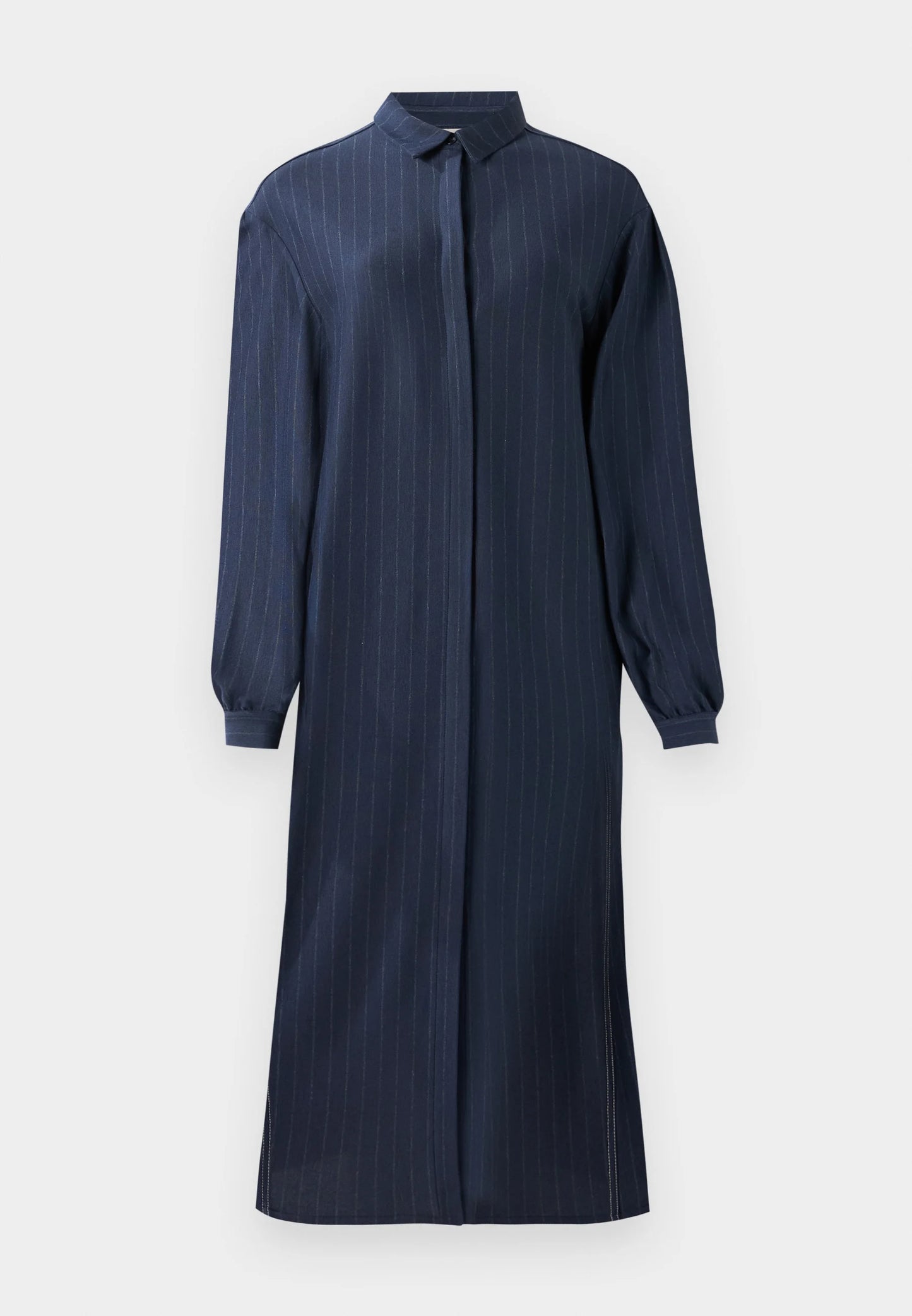 MM MaxMara Domizia Navy Shirt Dress