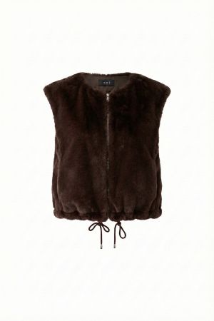 Oui Chocolate Waistcoat