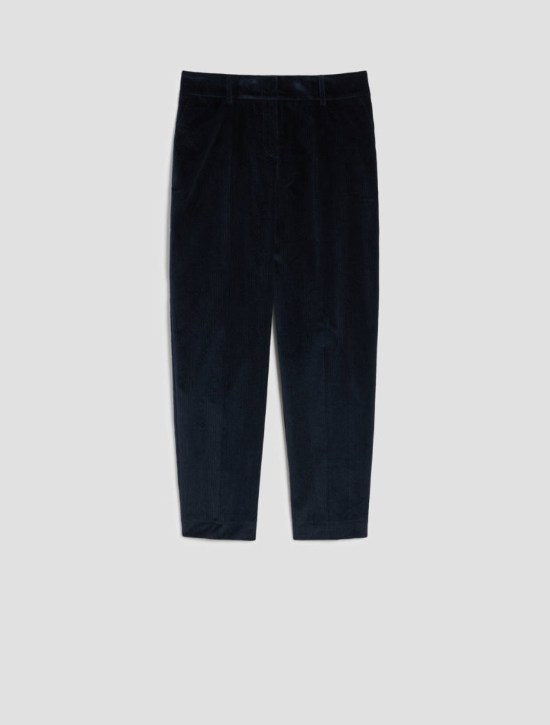 PennyBlack Navy Velvet Corduroy Carrot Trousers  Corozo