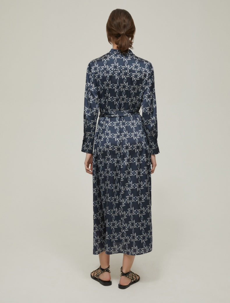 PennyBlack Midi Navy Print dress   Hardy