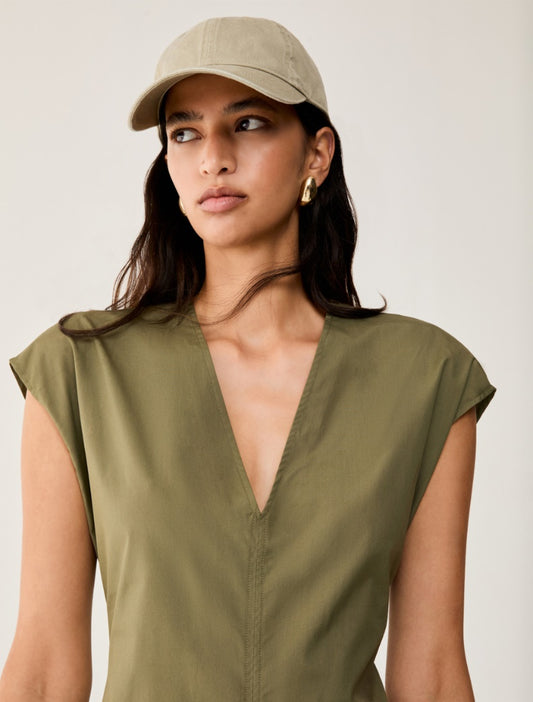 PennyBlack Cotton Khaki Midi Dress  Gommoso