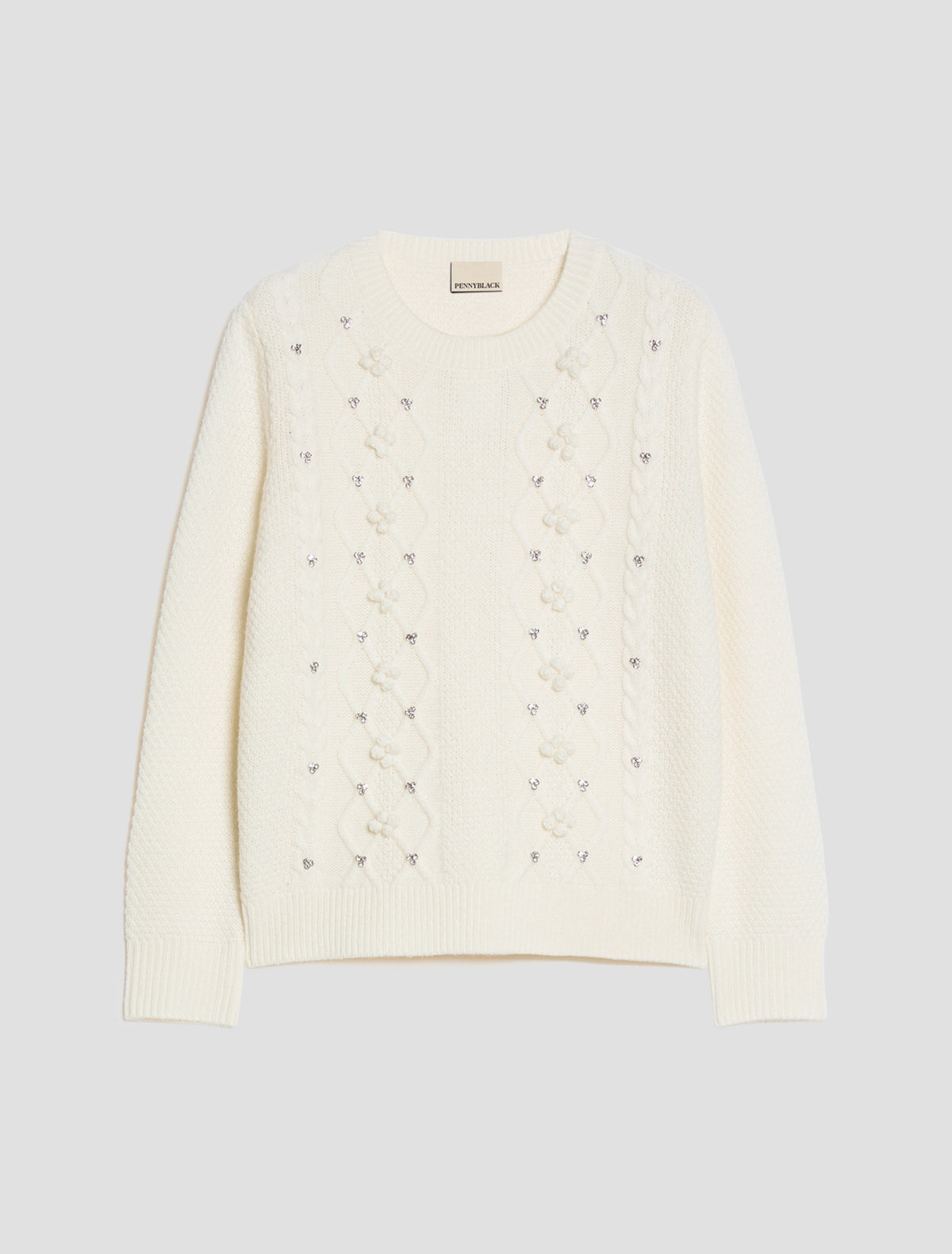 PennyBlack Ivory Jumper with Diamond and Rhinestones  PBPorata