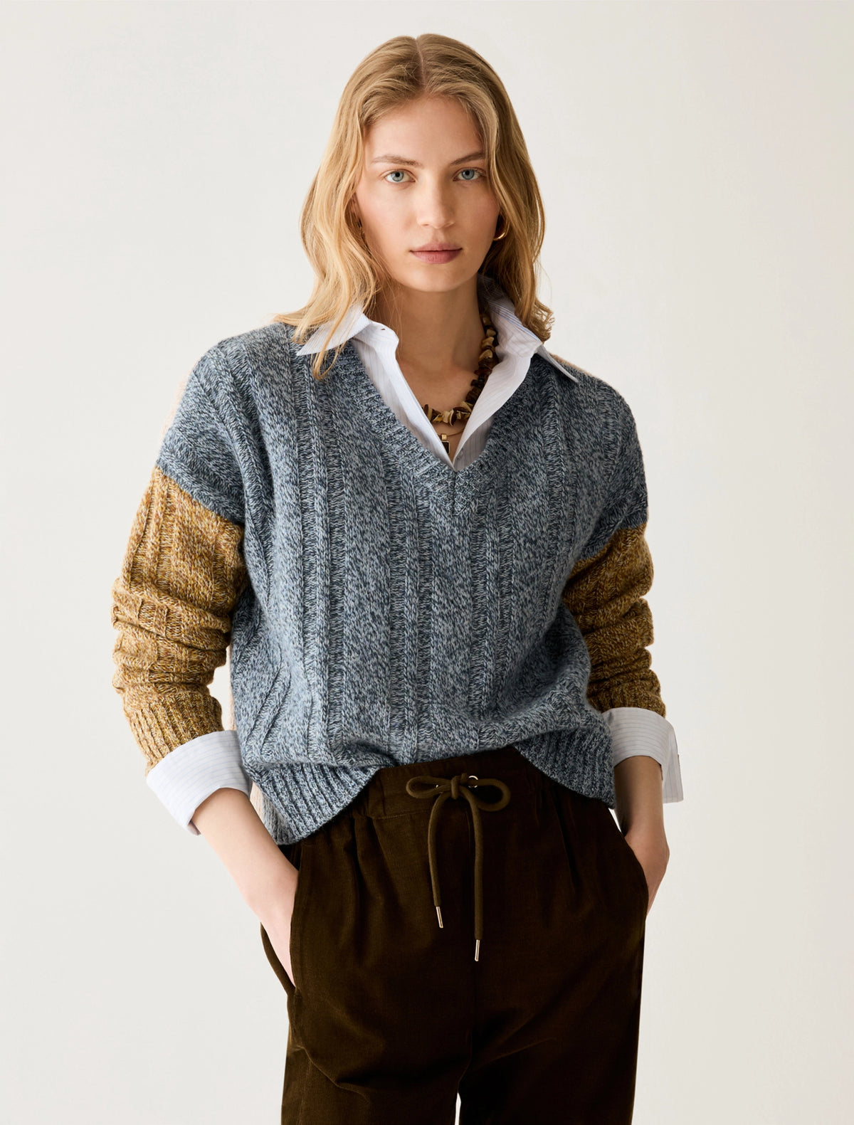 PennyBlack Mouline Colour Jumper  Prussian Blue   PBBARMONIA