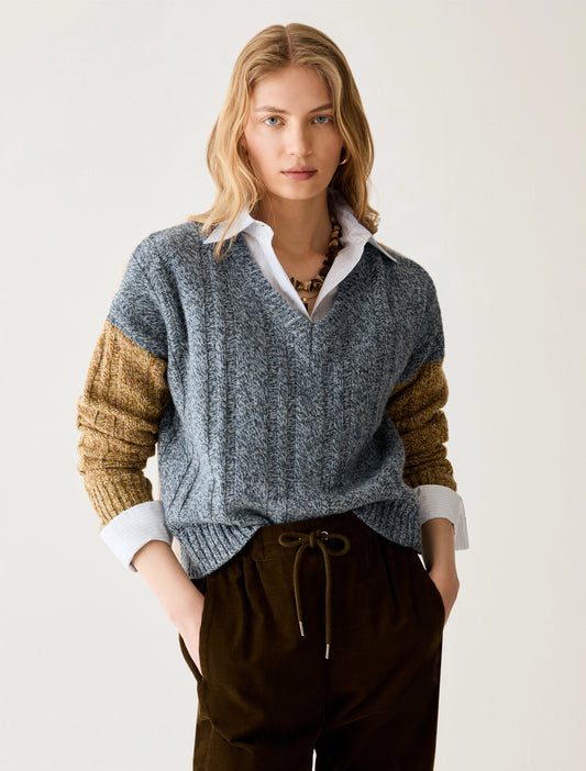 PennyBlack Mouline Colour Jumper  Prussian Blue   PBBARMONIA