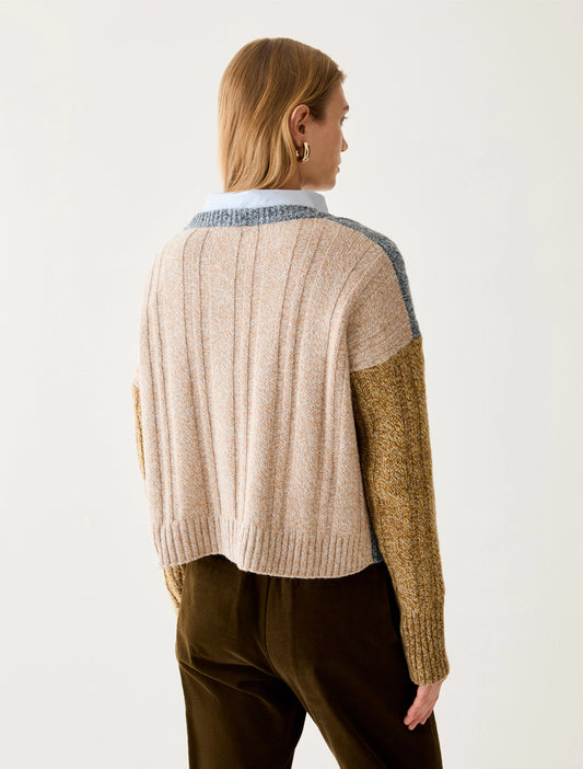 PennyBlack Mouline Colour Jumper  Prussian Blue   PBBARMONIA