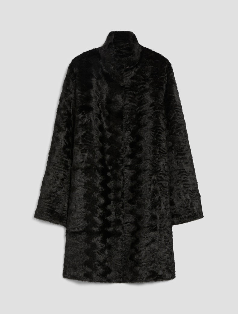 PennyBlack Black Fake Astrakhan Coat  Alabama