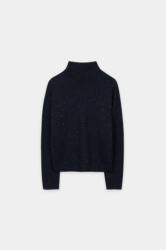 Luisa Cerano Turtleneck with  rhinestones  Soft Caramel