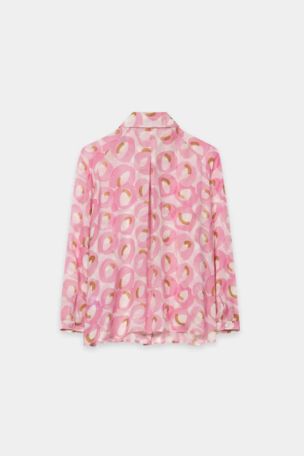 Luisa Cerano Blouse with Retro Print