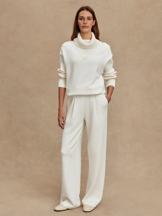 Varley The Extra Wide Leg Pant 29.5" in Egret