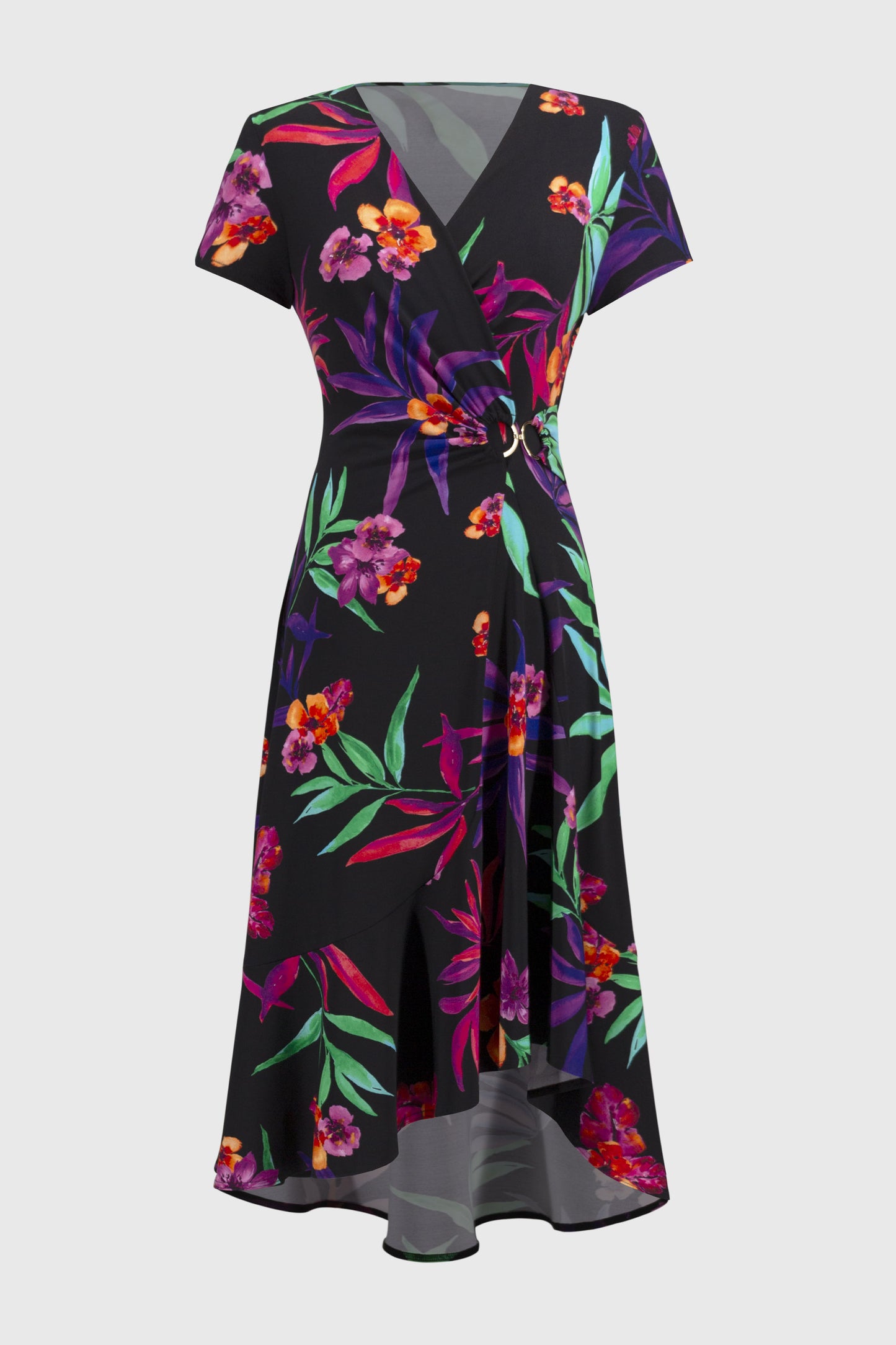 Joseph Ribkoff Floral V-neck Midi Dress 251011